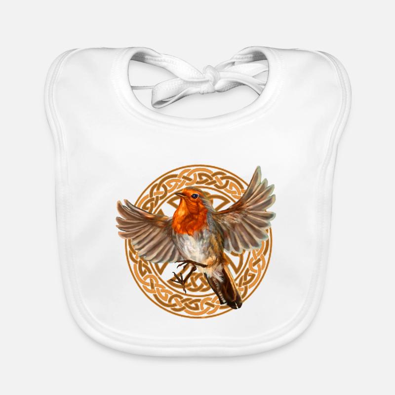 oiseau Rouge-gorge Bavoir bio Bébé