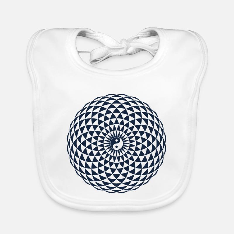 Torus, Heilige Geometrie - Baby Bio-Lätzchen - Weiß