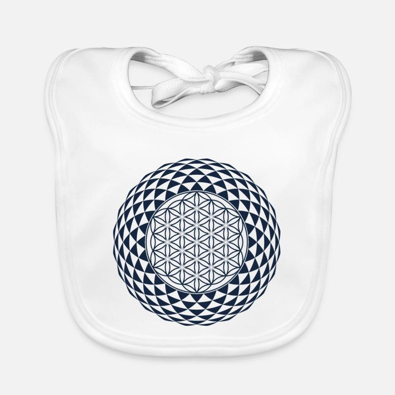 Torus, Heilige Geometrie - Baby Bio-Lätzchen - Weiß