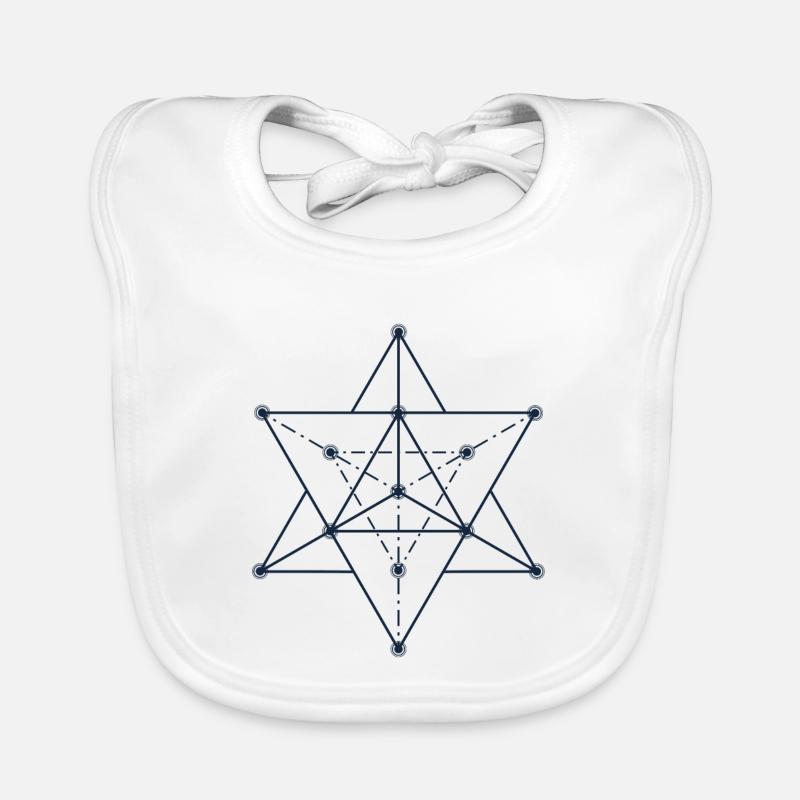 Abstract Stellar Geometric Design Organic Baby Bibs