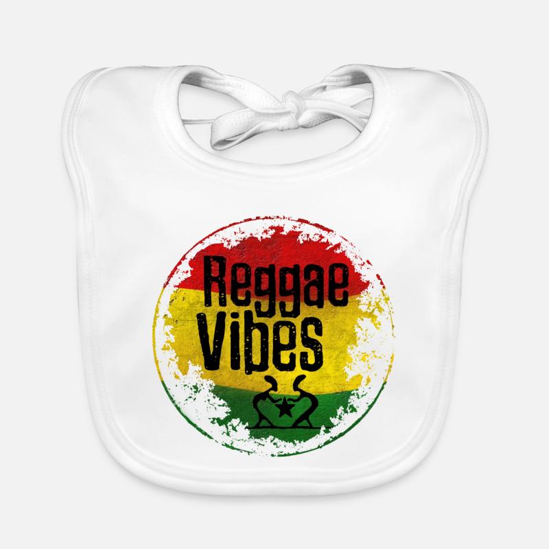 Reggae Vibes Peace Love Baby Bio-Lätzchen