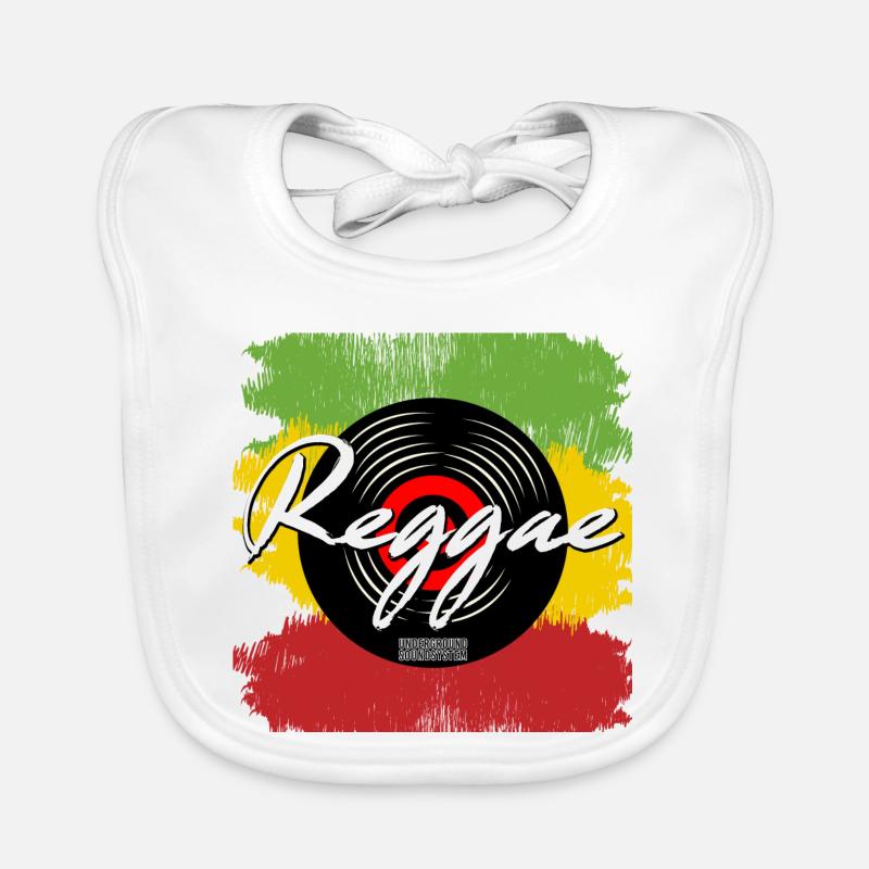 Reggae Schallplatte Vibes Baby Bio-Lätzchen