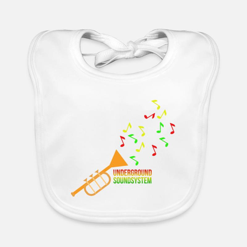 Underground Soundsystem Trumpet Organic Baby Bibs