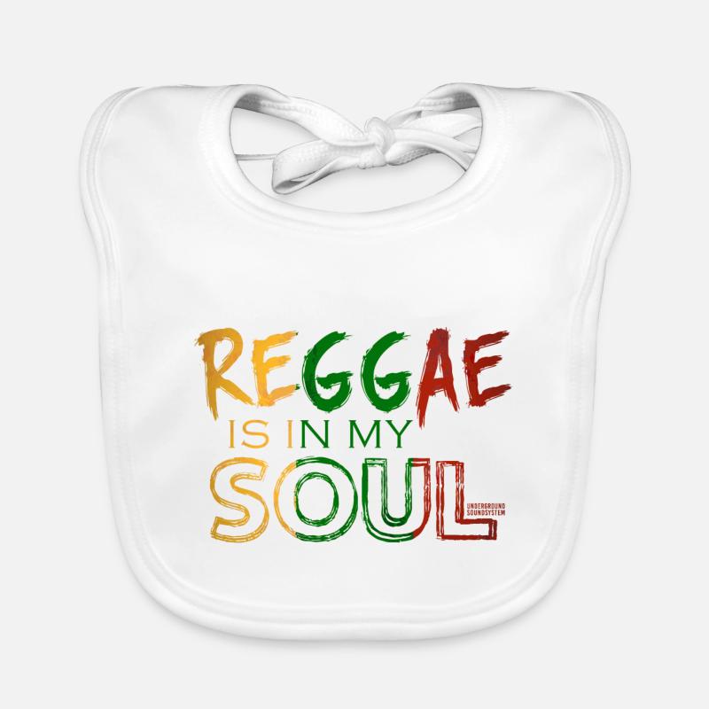 Reggae Seele in bunten Farben - Baby Bio-Lätzchen - Weiß