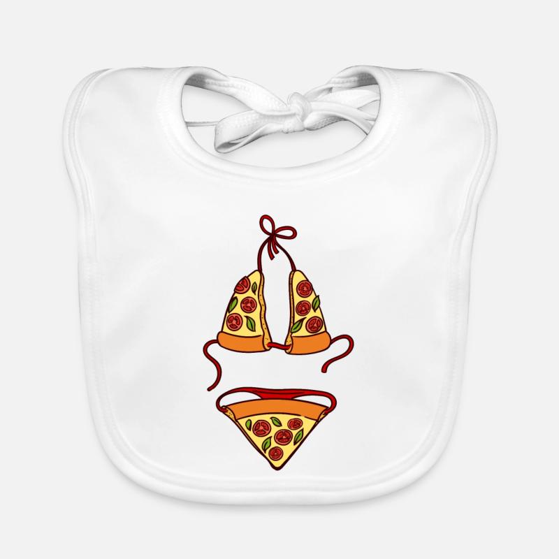 Pizza Bikini figure de plage bikini drôle Bavoir bio Bébé