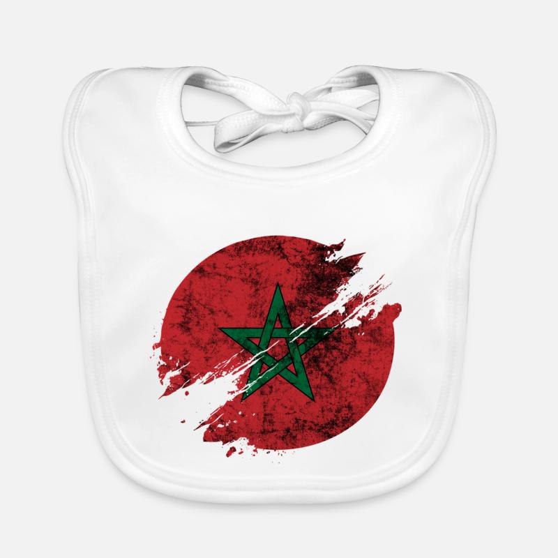 Morocco Circle Blurry Vintage / Gift Organic Baby Bibs