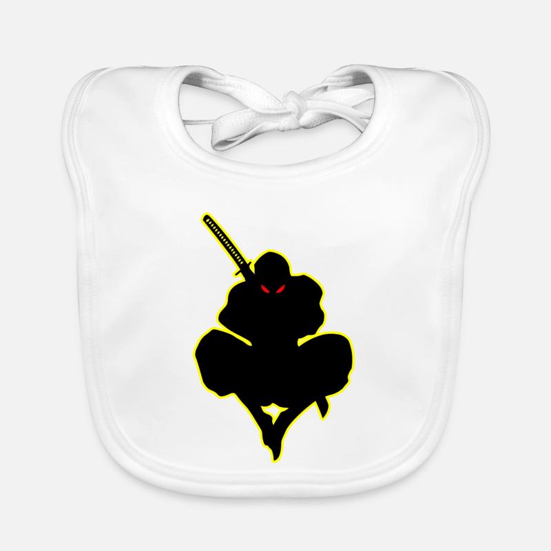 Dark Ninja Warrior Ninja Shadow Ninja Lover Organic Baby Bibs