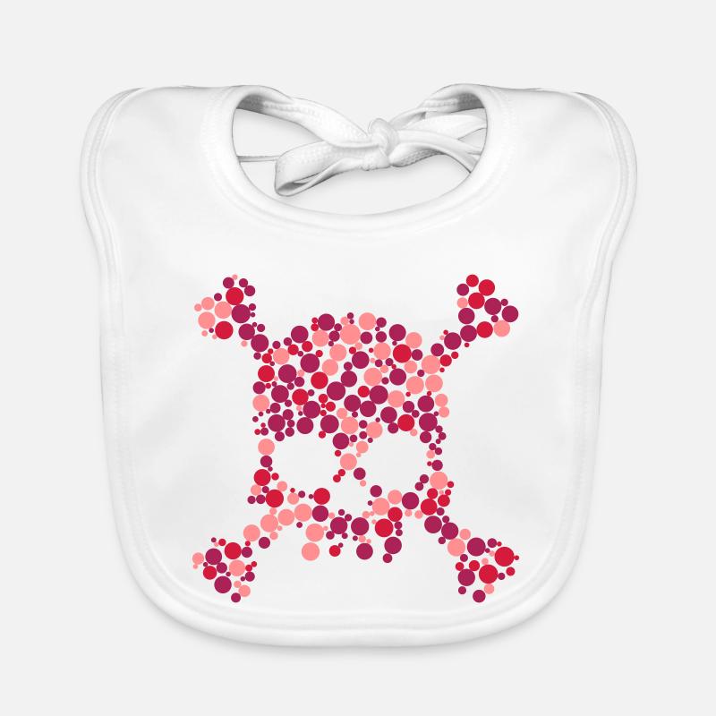 Conception de crâne avec cercles vibrants Bavoir bio Bébé