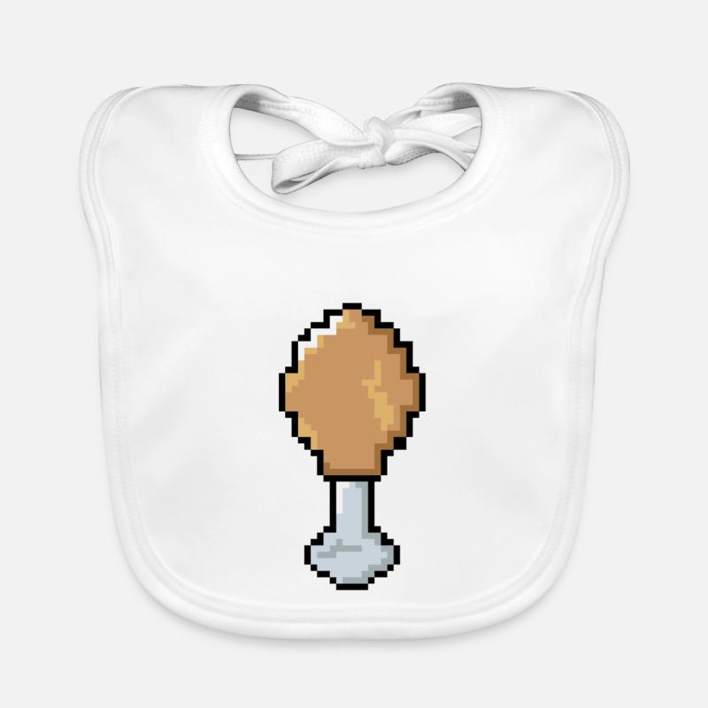 Pixel - Hähnchenkeule Baby Bio-Lätzchen