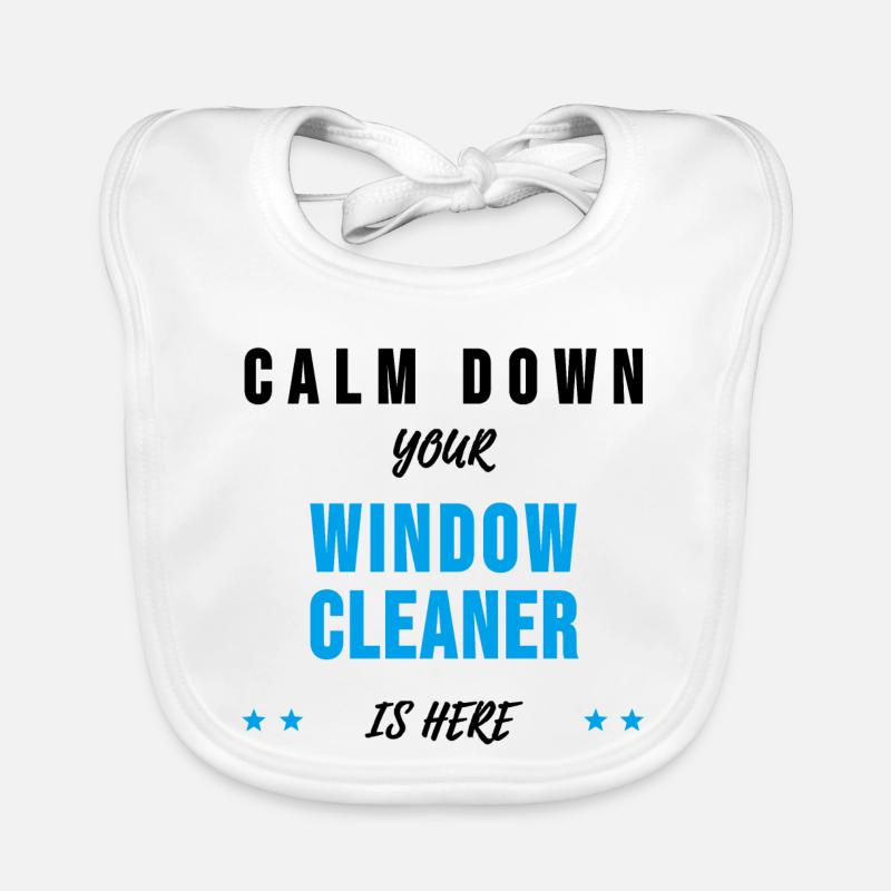 Window cleaner building cleaner sayings gift Organic Baby Bibs
