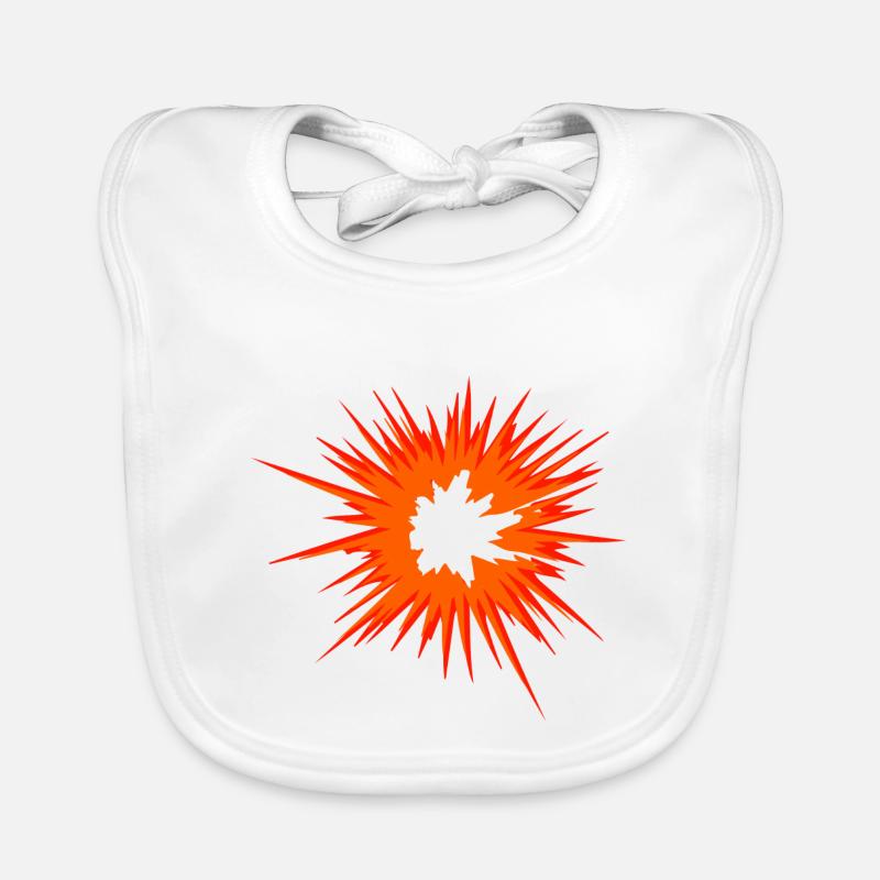 Explosion Star Flame Organic Baby Bibs