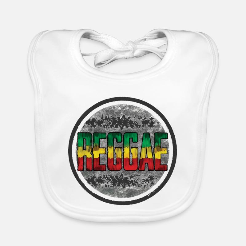 Rainbow Rasta Peace Symbol Organic Baby Bibs