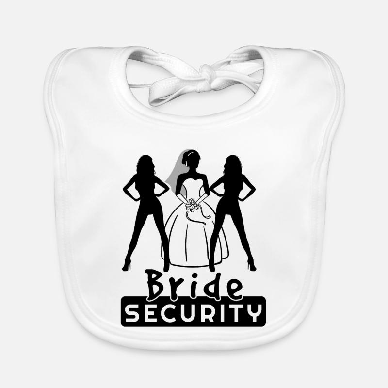 Bride Team Security Hen Party Organic Baby Bibs