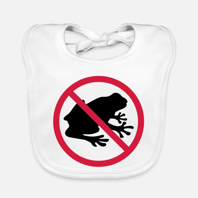 grenouille interdite panneau zone pas kroete silhouett Bavoir bio Bébé