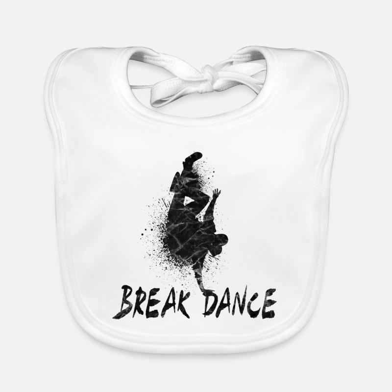 Break Dance / Gift Dancing Breakdance Hip Hop Organic Baby Bibs