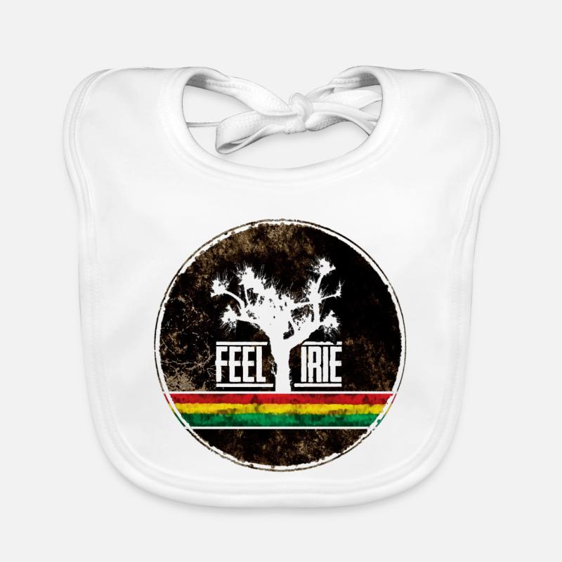 Feel Irie Tree avec des rayures reggae Bavoir bio Bébé