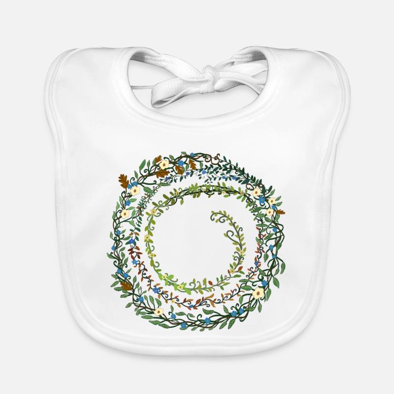 feuilles Bavoir bio Bébé