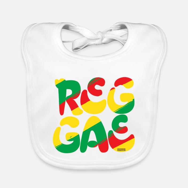 Reggae Vibes Colorful Logo Baby Bio-Lätzchen
