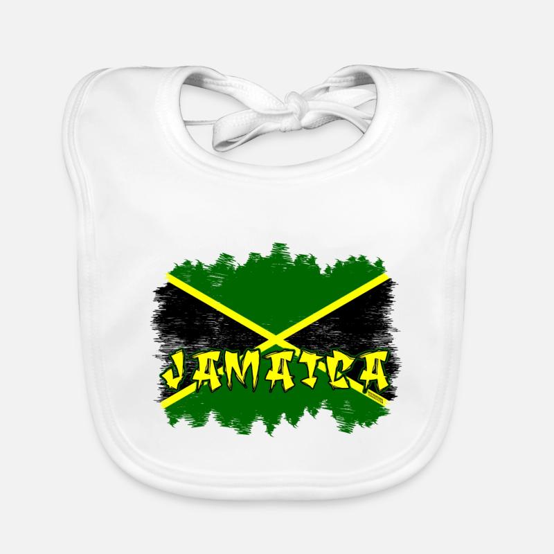 Jamaika Graffiti Flag Design Baby Bio-Lätzchen