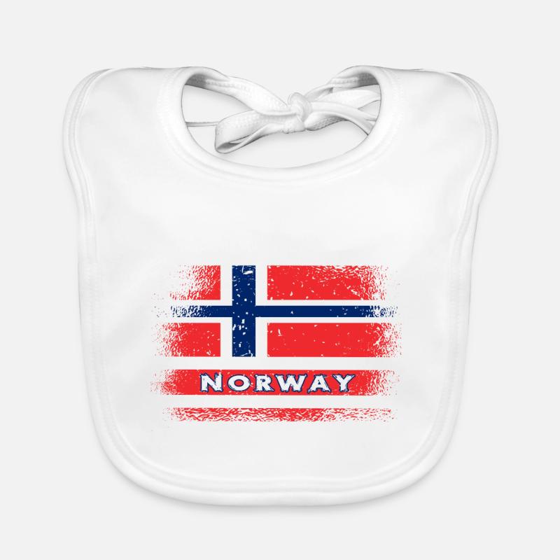 Norvège Drapeaux Conception / Cadeau Oslo Bavoir bio Bébé