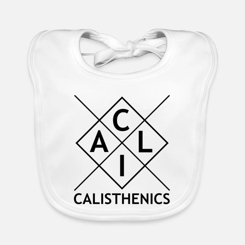 Geometric calisthenics logo Organic Baby Bibs