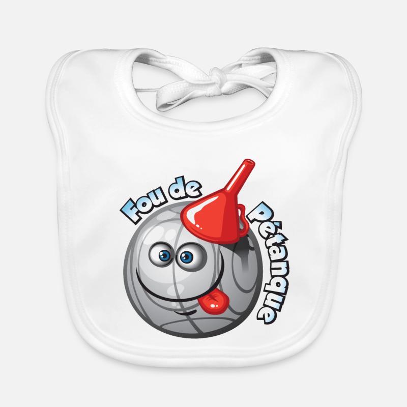 Maboule de pétanque - Bavoir bio Bébé - blanc
