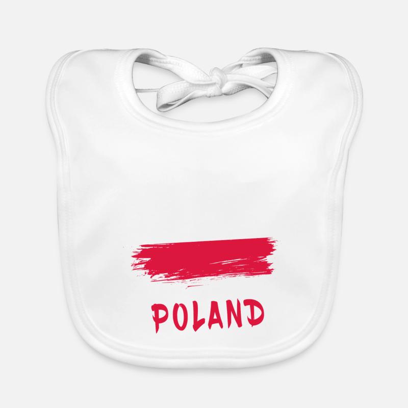 Team Polen / Flagge Baby Bio-Lätzchen