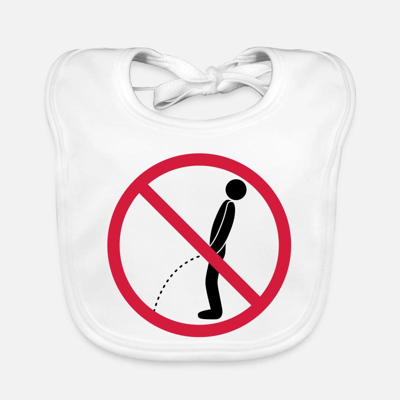 pas de pipi debout interdit bouclier pisse loo Bavoir bio Bébé