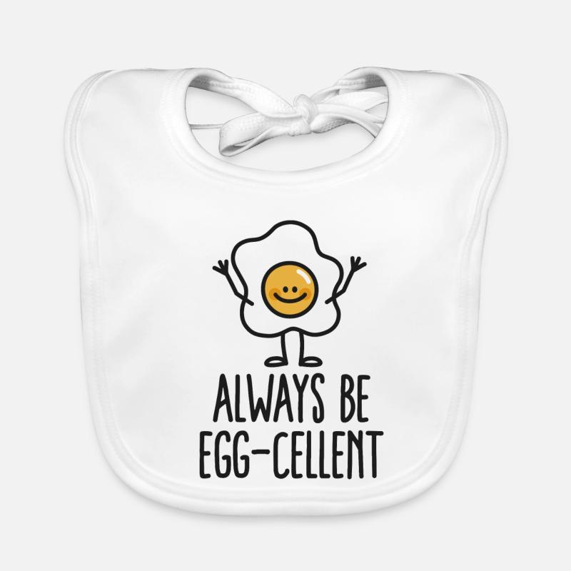 Always be egg-cellent Bavoir bio Bébé