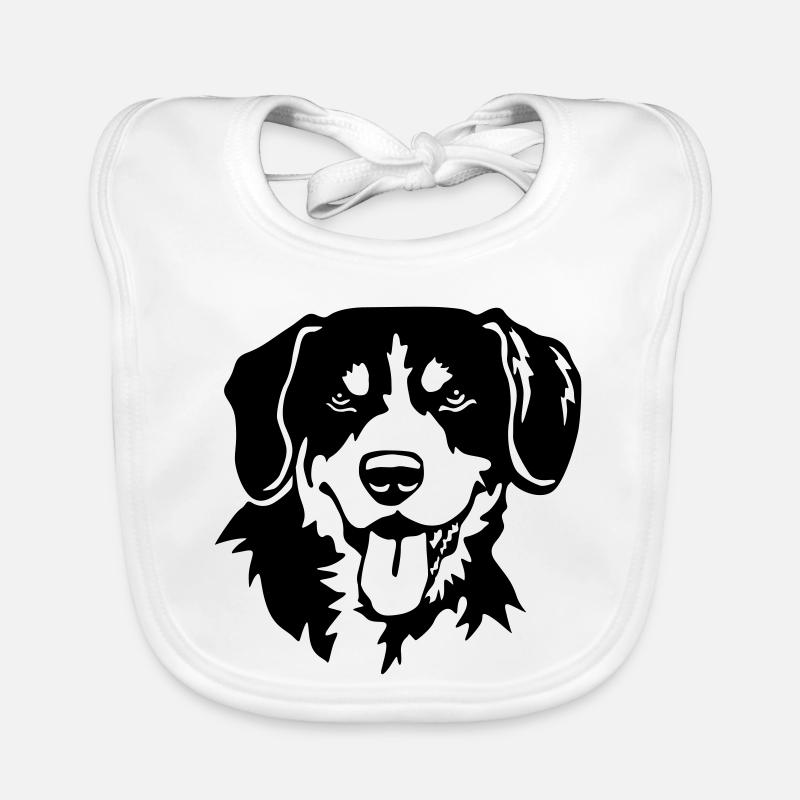 Entlebucher Sennenhund Kopf Baby Bio-Lätzchen
