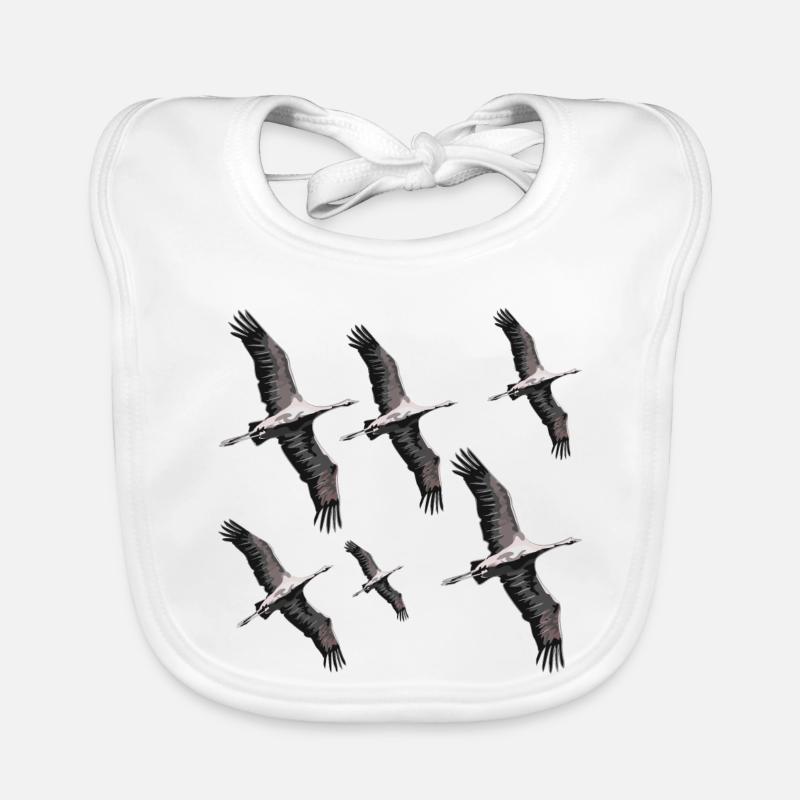 Grues migratrices d’oiseaux Bavoir bio Bébé