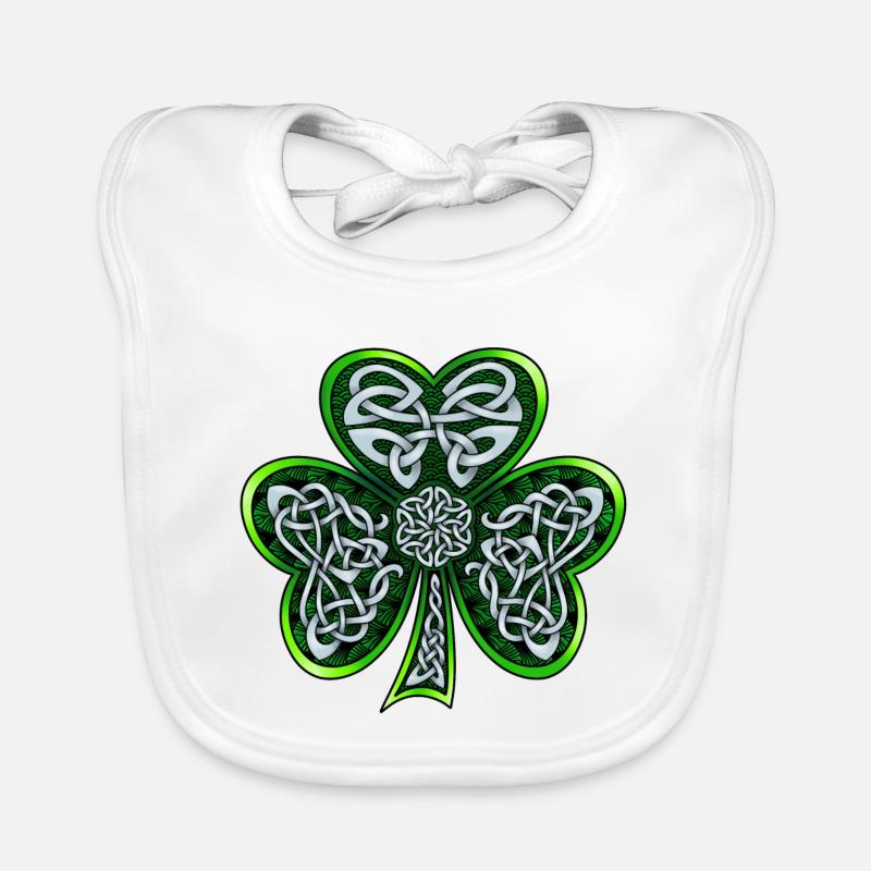 Celtic Shamrock Organic Baby Bibs