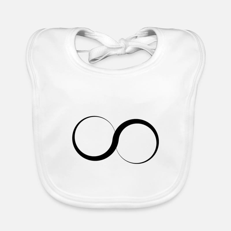 Infinity - logo - Bavoir bio Bébé - blanc