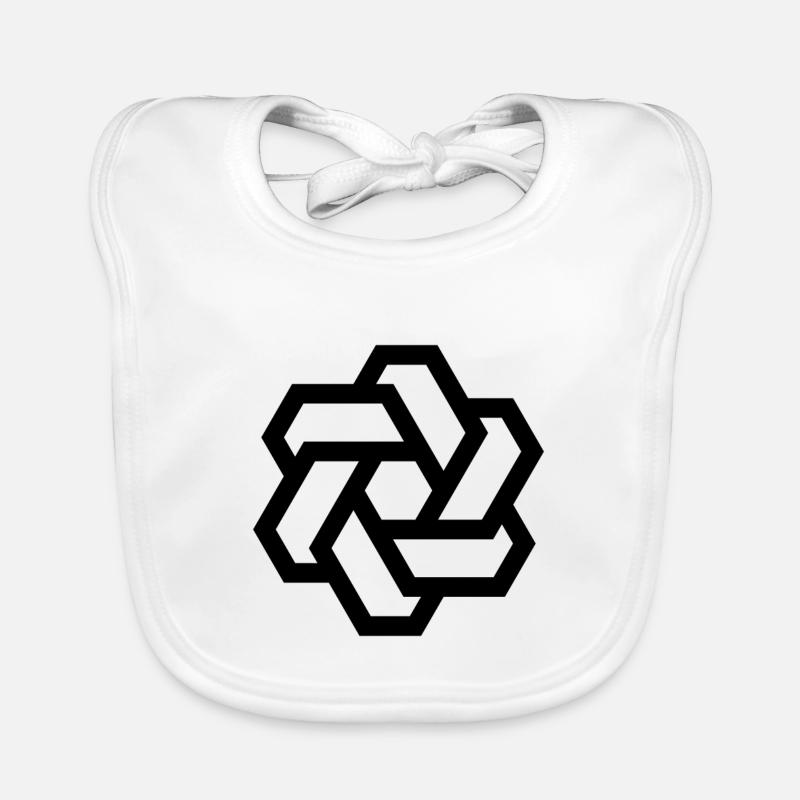 Logo cercle hexagonal Bavoir bio Bébé