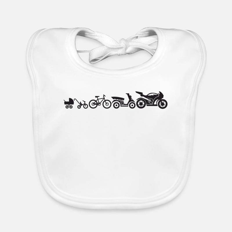 Motorcycle Evolution Development Motorcycles Funny Bavoir bio Bébé