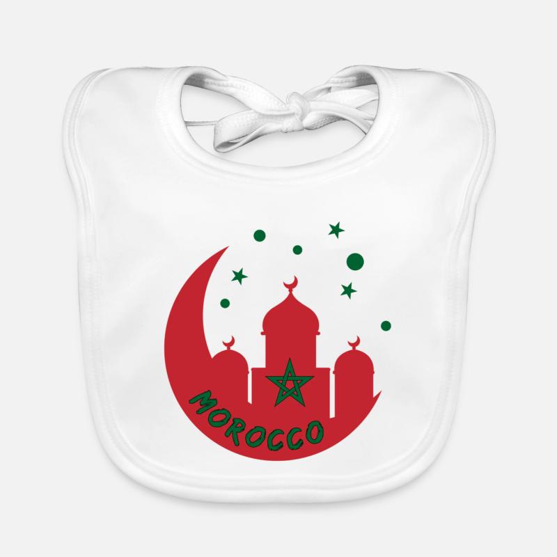 Morocco mosque design Organic Baby Bibs