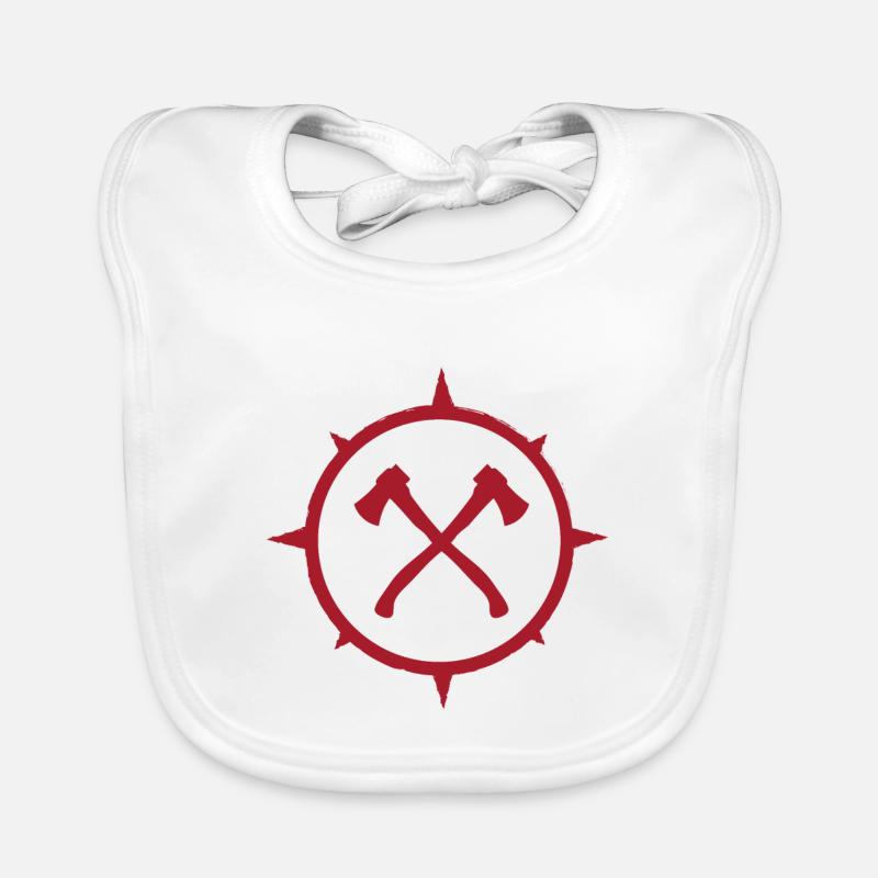 Outdoor - Axt-Logo - Baby Bio-Lätzchen - Weiß
