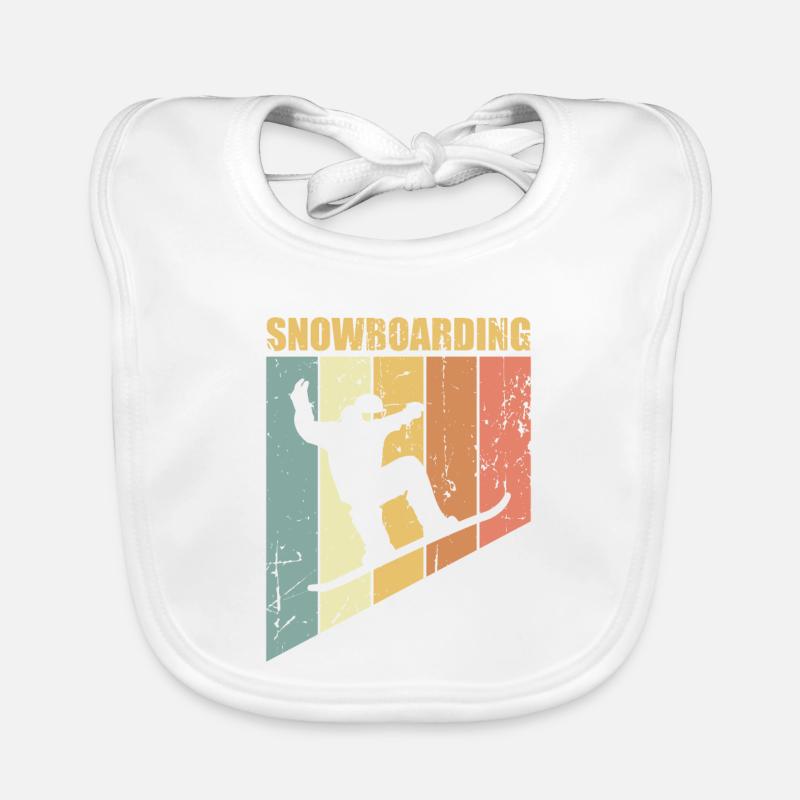 Snowboarding Snowboarding Snowboarding Organic Baby Bibs