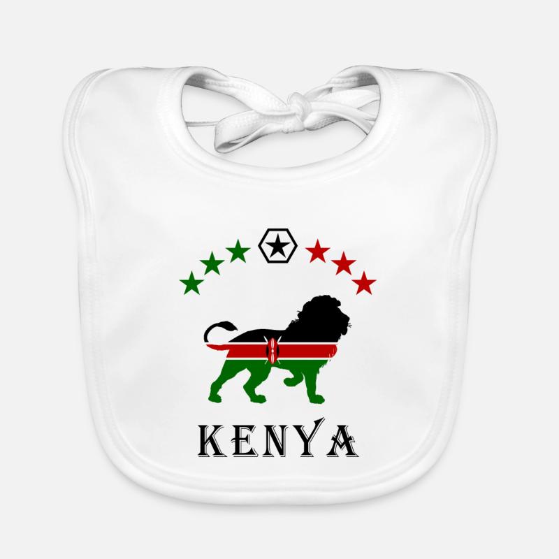 Conception de lion du Kenya Bavoir bio Bébé
