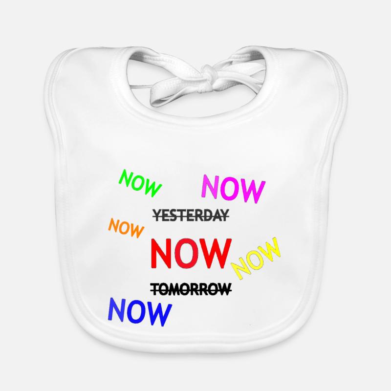 Dynamic Reminder Text Illustration Organic Baby Bibs
