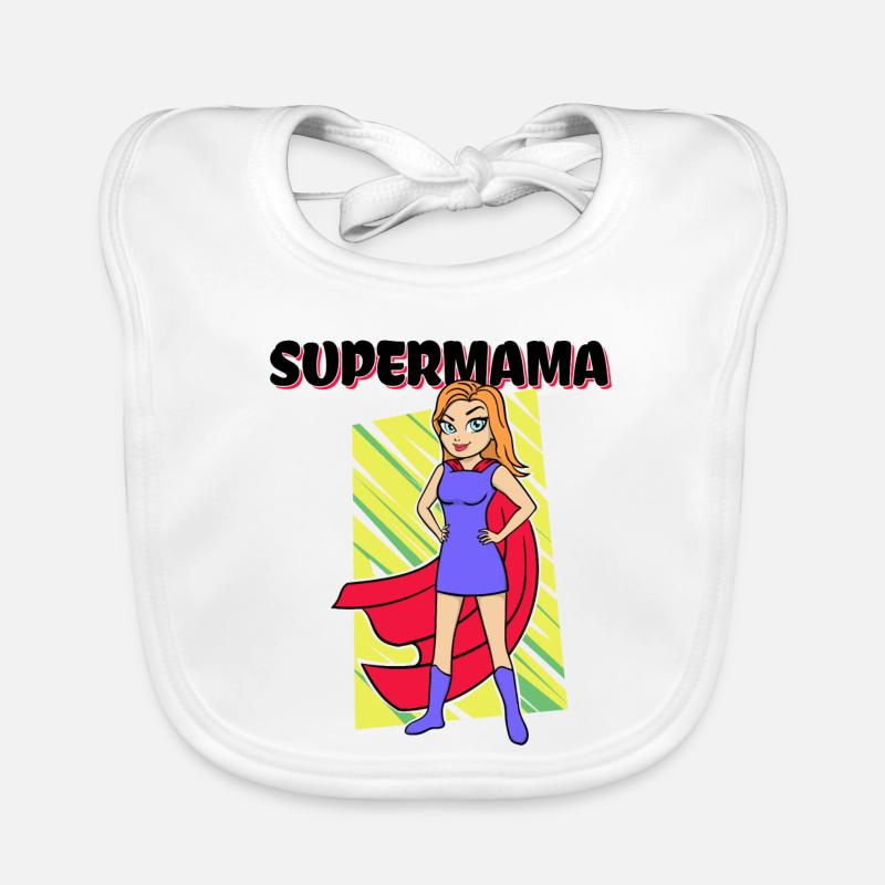 Supermama Beste Mutter Muttertag Statement Mama Baby Bio-Lätzchen