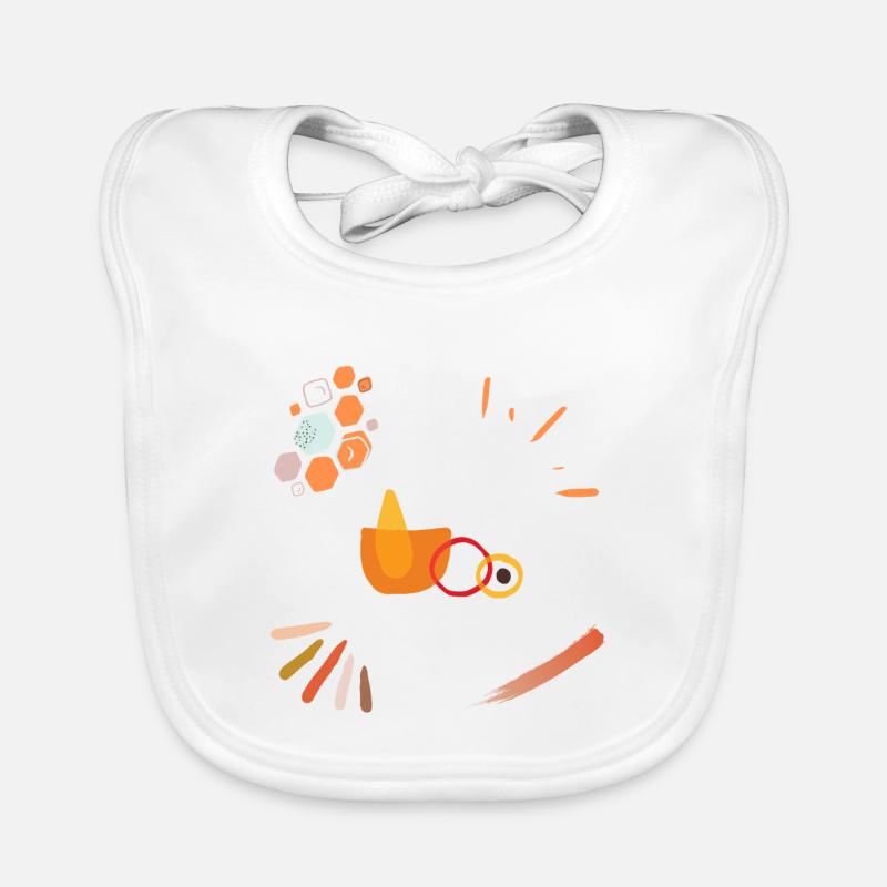 Ocher paint Organic Baby Bibs
