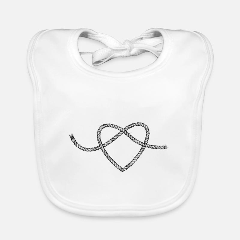 Maritime Seil Herz Geschenk Baby Bio-Lätzchen