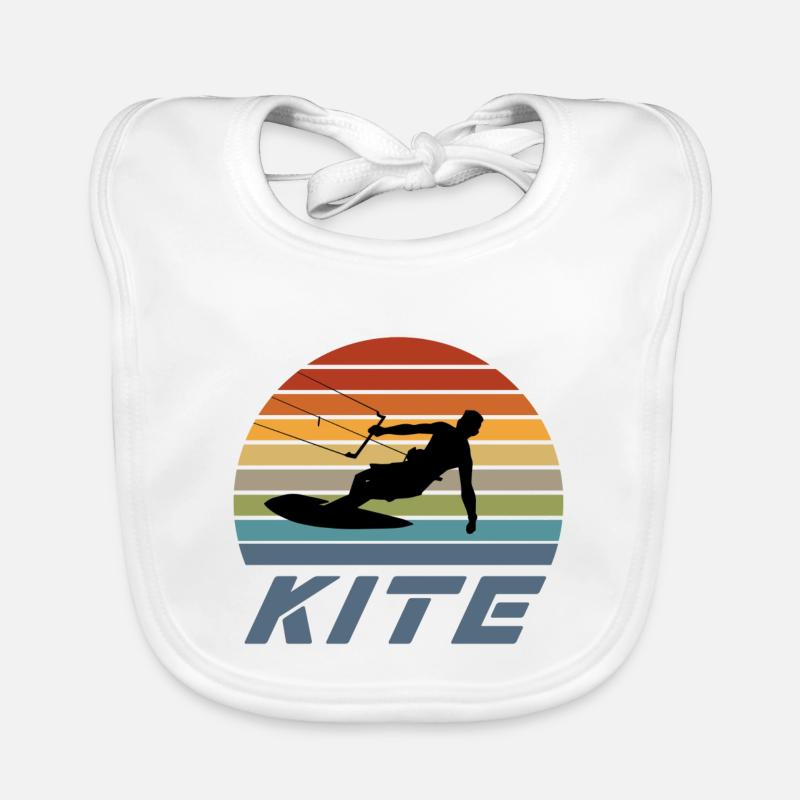 Kite Design - Baby Bio-Lätzchen - Weiß