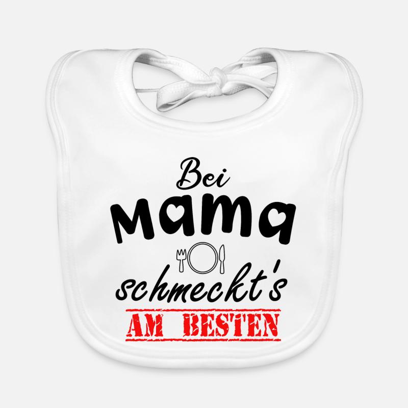 C'est meilleur avec maman | Pour le meilleur - Bavoir bio Bébé - blanc