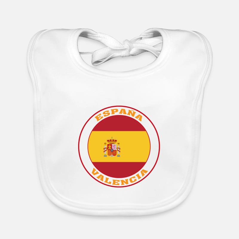 Valence Espagne Drapeau Valence España Bavoir bio Bébé