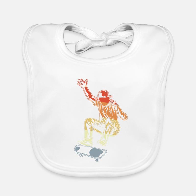Skateboarding Baby Bio-Lätzchen