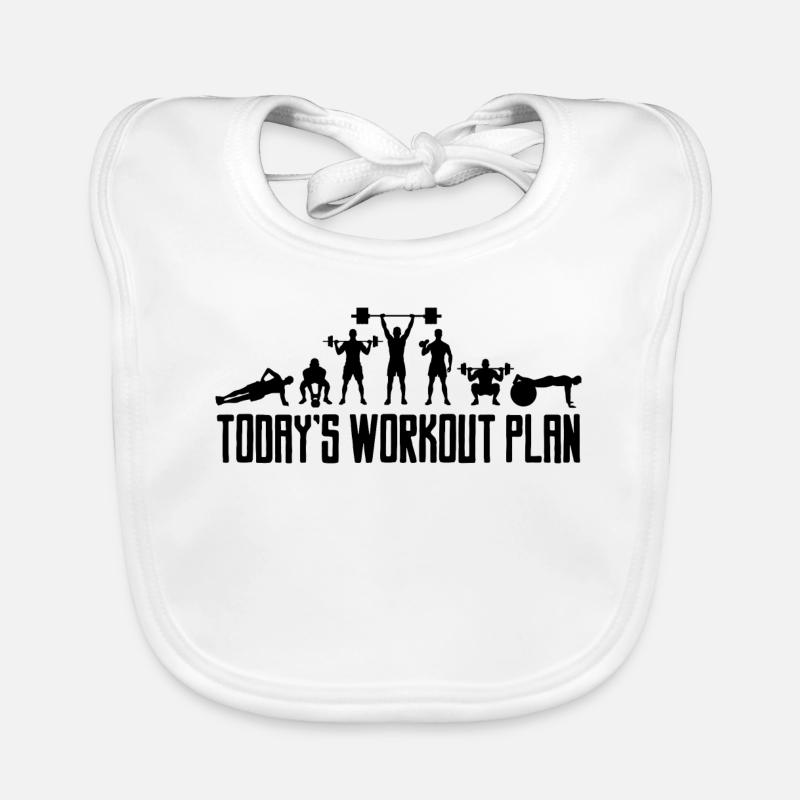 Dumbbell workout weightlifting toning workout Organic Baby Bibs