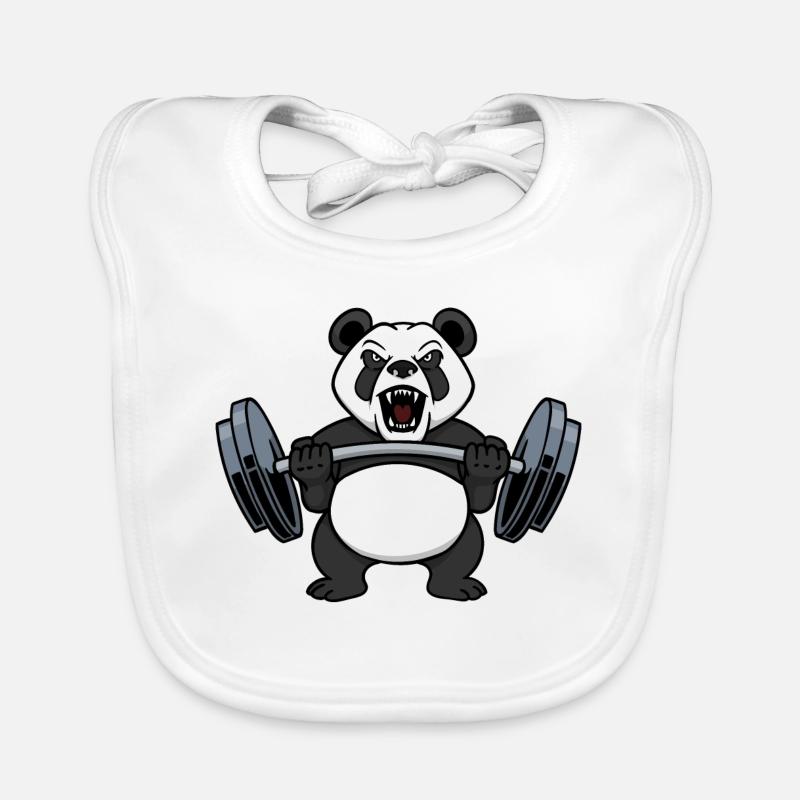 Poids de musculation Bodybuilder poids poids Bavoir bio Bébé