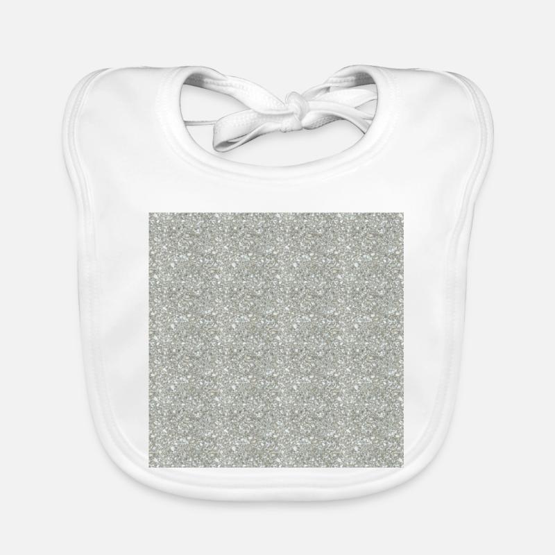 Pierre de granit à motifs dans les tons de gris Bavoir bio Bébé